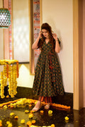 Green ajrakh cotton suit set