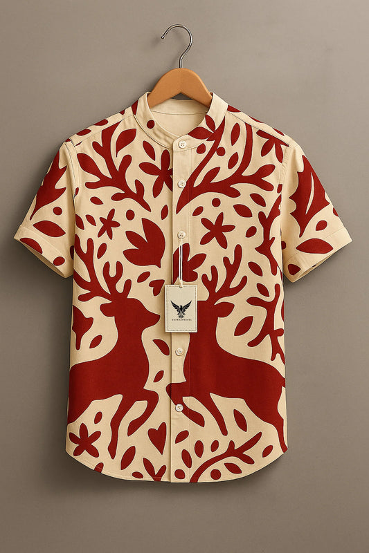 Enchanted Forest Stag Print Shirt