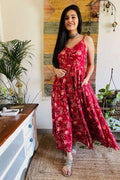 DESERT ROSE HAND BLOCK TWIRL DRESS